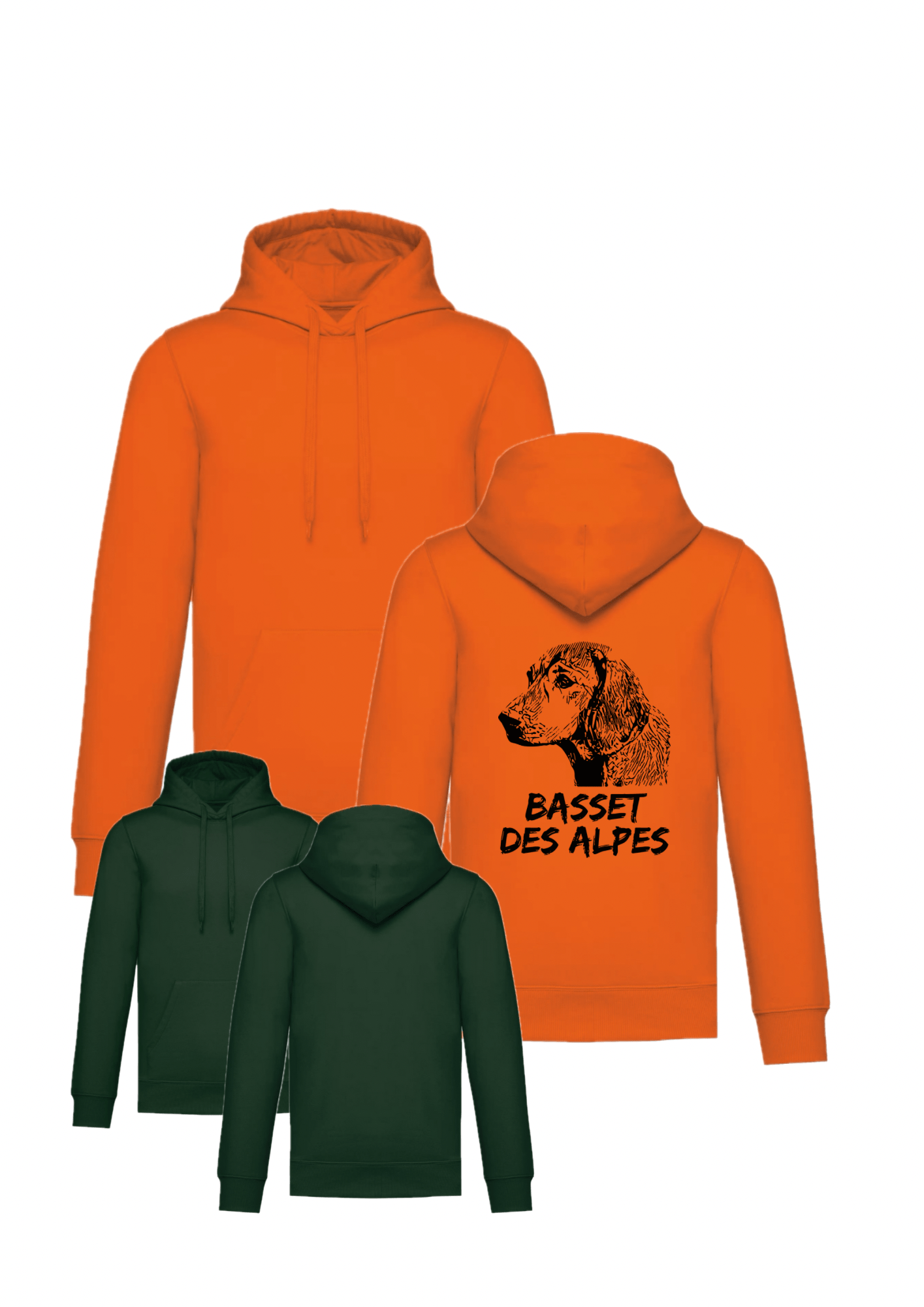 Sweat à capuche Basset Des Alpes