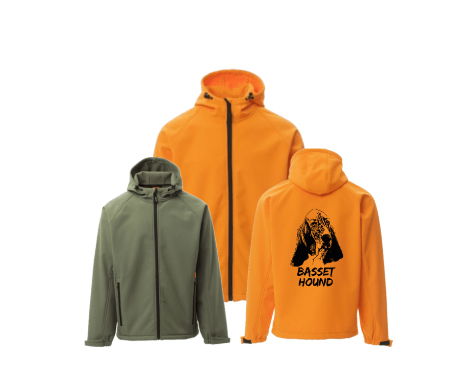 Veste softshell à capuche Basset Hound